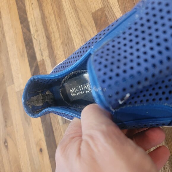 Michael Kors Women's Brett Slip-On Sneakers Suede Electrc Blue - Picture 10 of 15